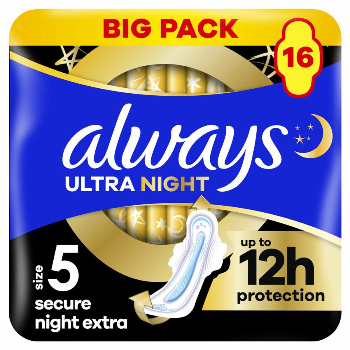 Always Maandverband Ultra Secure Night Extra 16 stuks
