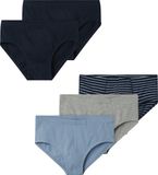 TWO SOON NAME IT Jongens Onderbroeken 5-Pack Gestreept Katoen/Elastaan Faded Denim
