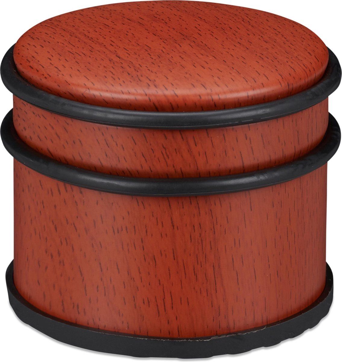 Relaxdays Deurstopper - 8 cm - Houtlook - Rvs