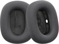 kwmobile Vervangende Oorkussens Voor Apple AirPods Max / AirPods Max 2 Oorkussens - Verbeterde Kwaliteit - Noise Cancelling Oorkussens in donkergrijs