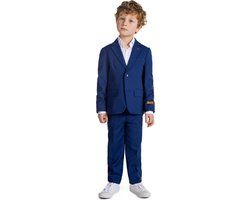 OppoSuits Daily Dark Blue Jongens Pak - Blauw - Maat 98/104