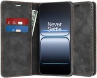 Techsuit Confy Book Wallet Case voor OnePlus Nord 5 - Zwart