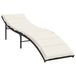 VidaXL Ligbed met kussen 55x199x50 cm poly rattan zwart
