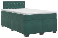 vidaXL Boxspringbed met matras, donkergroen, 120 x 200 cm, fluweel
