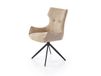 Icecat Chaise de salle à manger design en tissu polyester beige