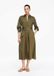 Comma Chemise en satin de coton vert olive