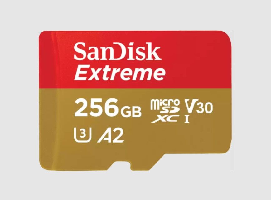 SanDisk Extreme 256GB microSDXC - UHS-I Class 3 - 160MB/s Read, 90MB/s Write