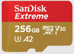 SanDisk Extreme 256GB microSDXC - UHS-I Class 3 - 160MB/s Read, 90MB/s Write