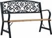 vidaXL Tuinbank 120 cm Hout Zwart