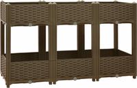 vidaXL Verhoogde Plantenbak 120x40x71 cm Polypropyleen Bruin