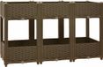 vidaXL Verhoogde Plantenbak 120x40x71 cm Polypropyleen Bruin
