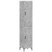 vidaXL Hoge kast, betonkleur, 34,5 x 34 x 180 cm, houtvezelplaat