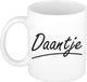 Bellatio Decorations Daantje Naam koffiemok - beker - met sierlijke letters - wit