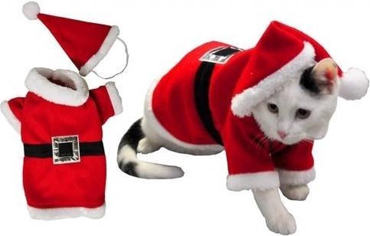 Fun & Feest party gadgets Kerstkleding Voor Hond of Kat - Dierenkleding - Rood rood