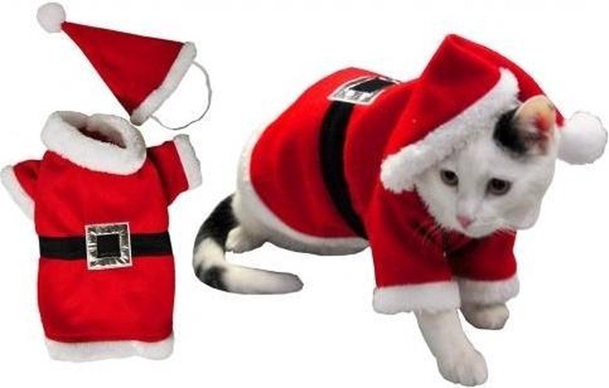 Fun & Feest party gadgets Kerstkleding Voor Hond of Kat - Dierenkleding - Rood