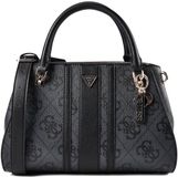 GUESS Noelle II Luxury Satchel Coal Logo Handtas Donkergrijs