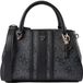 GUESS Noelle II Luxury Satchel Coal Logo Handtas Donkergrijs