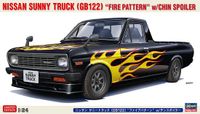 Hasegawa Nissan Sunny Truck GB122 - Auto modelbouw met vlammenpatroon - 1:24