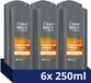 Dove Men+Care 3-in-1 Douchegel Sandalwood + Vanilla 6 x 250 ml