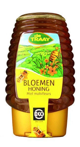 De Traay Honing Bloemen Vloeibaar Knijpfles Eko 375gr