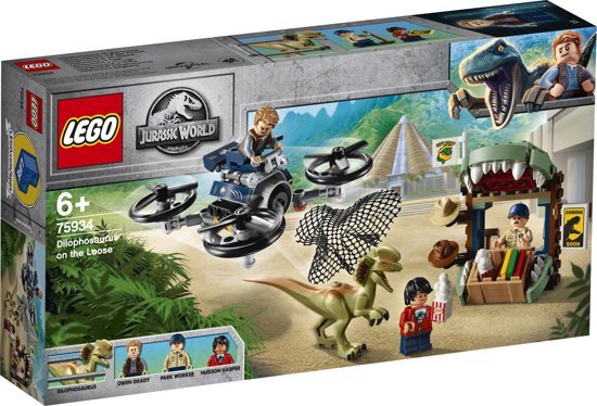 lego Jurassic World Dilophosaurus Ontsnapt - 75934 Dit Jurassic World dinosaurusspeelgoed om spannende reddingsmissies mee na te spelen zit boordevol actie!