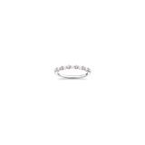 Thomas Sabo Damesring 925 Zilver Glazen blok Roze Wit Zirkonia Maat 52