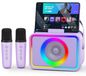 Karaokeset - 2 microfoons sans fil - Bluetooth - Spectacle lumineux - Portable