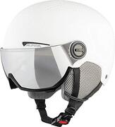 Alpina Unisex - Volwassenen, ARBER VISOR Skihelm, white matt, 51-55 cm