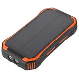 Orange 30000mAh Power Bank Solaire Résistant à l'eau avec Chargeur sans Fil