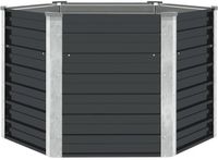 vidaXL Plantenbak verhoogd 129x129x77cm gegalvaniseerd staal antraciet