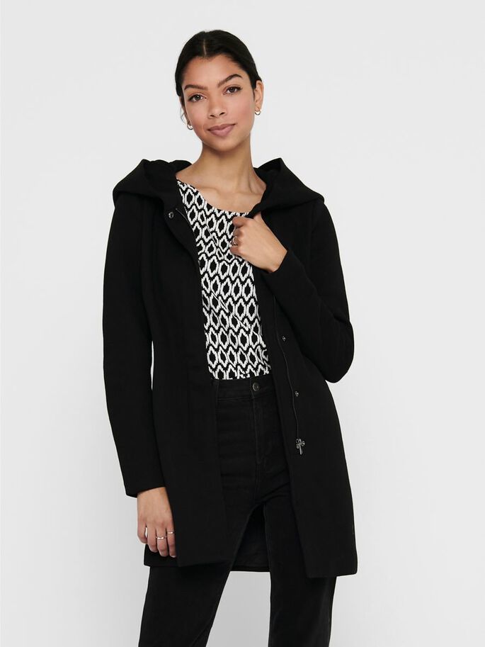 ONLY ONLSEDONA Women's Coat - Black - Size XXL