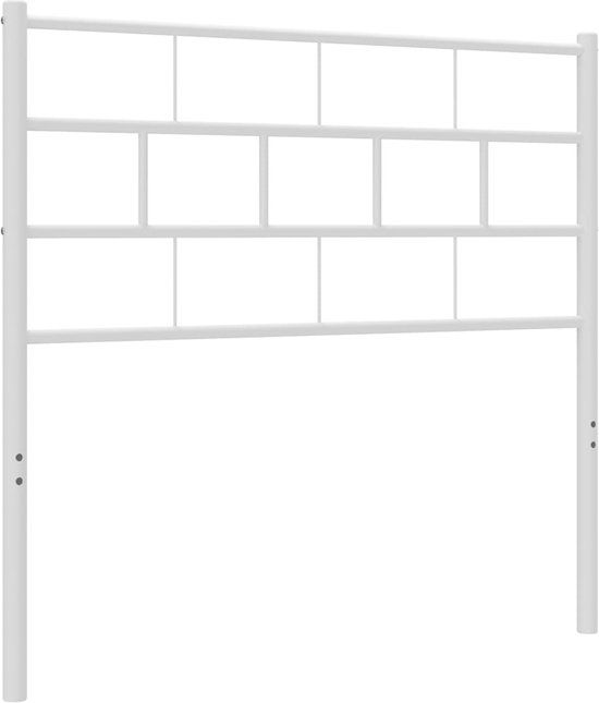 vidaXL Hoofdbord - 107 cm - Wit - Metaal