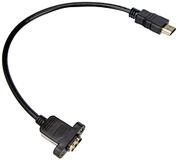 SYSTEM-S HDMI-stekker naar HDMI ingang paneel mount adapter kabel verlengkabel 35 cm
