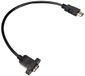 SYSTEM-S HDMI-stekker naar HDMI ingang paneel mount adapter kabel verlengkabel 35 cm