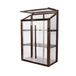 Greenspot Mini-serre pour balcon et terrasse 80 x 42 x 120 cm - Serre de balcon pour l'hivernage des herbes, fleurs, semis - Couleur d'origine Dark Rosewood