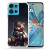 Cokitec Motorola G75 5G Animal Cat America Versterkte hoes