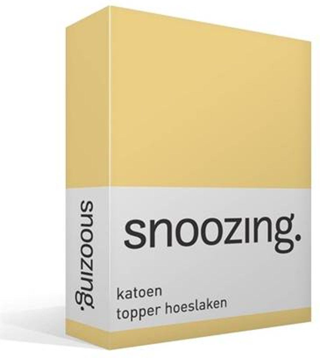 Snoozing Katoen Topper Hoeslaken - Lits-jumeaux (200x200 cm) - Geel