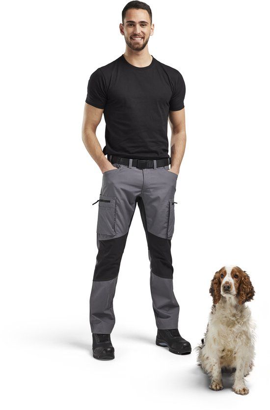 Blåkläder Service werkbroek met stretch 1459-1845 - Medium Grijs/Zwart - C60