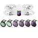 Neewer ND-filterset compatibel met DJI NEO, 6-pack ND8/ND16/ND32/ND64/CPL/UV-neutrale dichtheid circulaire polarisator drone-accessoires slank multicoated HD optisch glas, FL-N31