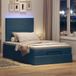 Maison Exclusive - Cadre de lit ottoman avec matelas, bleu, 120x200 cm, textile
