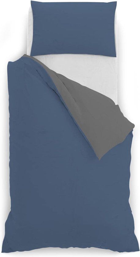 Italian Bed Linen Natural Colour Doubleface dekbedovertrek Junior 150x200cm - bruin/crème