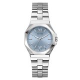Guess Empress GW0873L1 Dameshorloge - Staal - Zilverkleurig - Blauwe Wijzerplaat