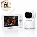 Sensibaby Babyfoon met Slimme AI Camera en App - Beveiligde Verbinding - 5 Inch Monitor - Uitbreidbaar met 2e Camera - Haarscherpe Ultra HD Beeldkwaliteit ook in het Donker