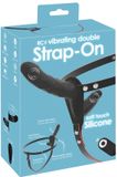 you2toys ORION Versand GmbH & Co. KG Strap On Met Vibrerende Interne en Externe Dildo - Zwart