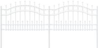 vidaXL Tuinhek KAMPEN 240 x 118 cm Poedercoated staal Wit