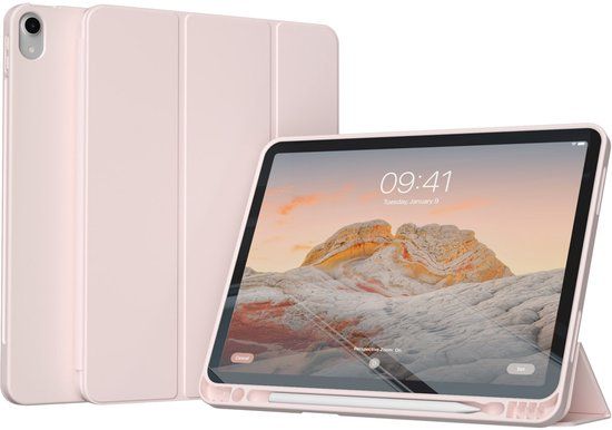 Accezz Tablet Hoes - Geschikt voor Apple iPad 11 2025 A16 / iPad 10e generatie (2022) 10.9 inch - Smart Silicone Bookcase - Roze