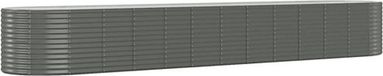 vidaXL Bac à plantes - 507x100x68 cm - Acier thermolaqué - Gris