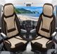 BREMER SITZBEZÜGE Premium Camper stoelhoezen voor Bürstner Eliseo Active T2 in Bruin/Beige (2 losse stoelen)
