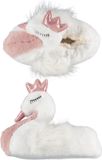Apollo Angro Bv Dieren pantoffels/sloffen Zwaan voor meisjes - wit/roze - Huissloffen - Dierensloffen 35-36