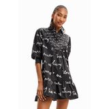 Desigual robe imprimé intégral et volants noir